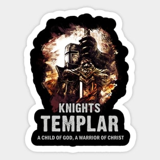 Knights Templar Motto A Child of GOD a Warrior of CHRIST Sticker